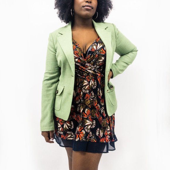 Lilly Pulitzer Jackets & Blazers - Lilly Pulitzer : Green Wool Blend Blazer Size 8